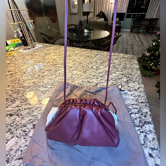 Bottega Mini Pouch in Burgandy - Picture 5 of 10